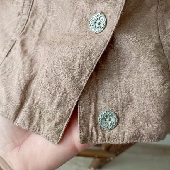 ♥️ Paisley Light Pink and Tan Jacket - Picture 11 of 16